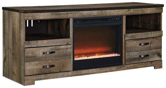 Mueble de TV Trinell de 63" con chimenea eléctrica