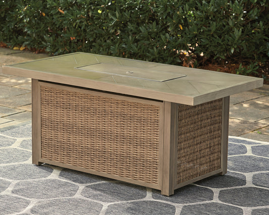 Mesa con fogón rectangular Beachcroft
