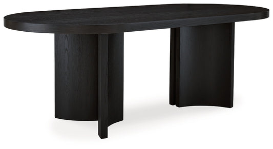 Mesa de comedor ovalada Rowanbeck