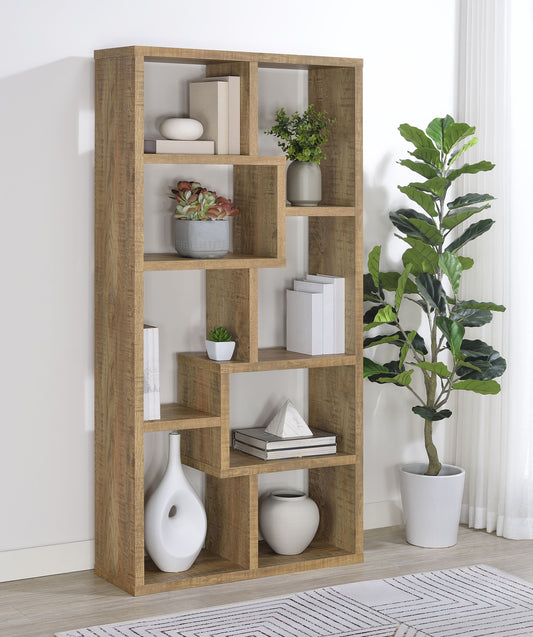 Theo 71-inch 6-shelf Bookshelf Mango