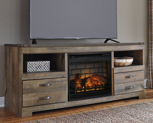 Mueble de TV Trinell de 63" con chimenea eléctrica