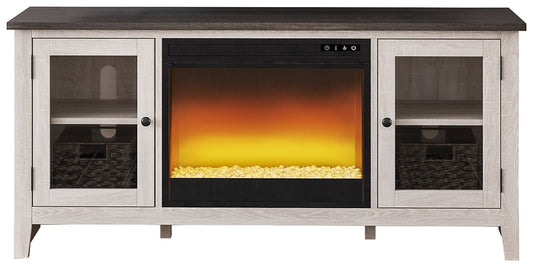 Mueble de TV Dorrinson de 60" con chimenea eléctrica
