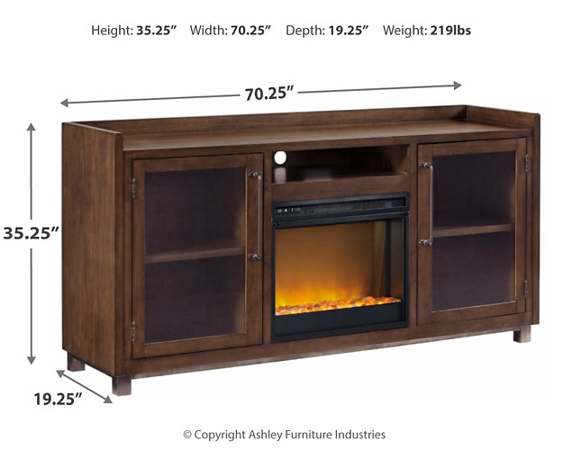 Mueble de TV Starmore de 70" con chimenea eléctrica