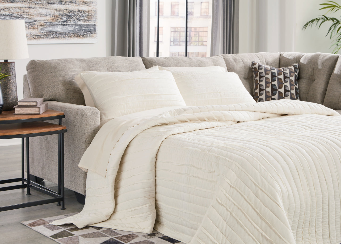 Seccional cama de 2 piezas Mahoney con chaise longue