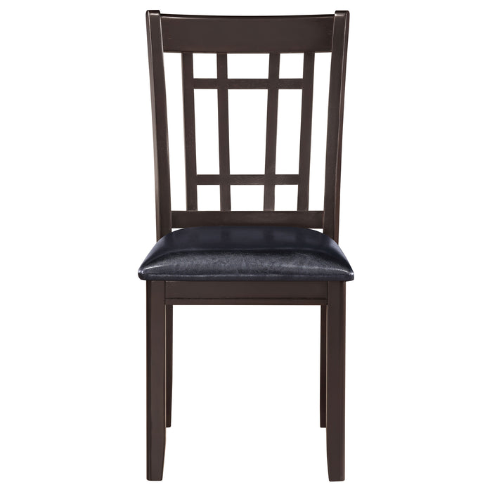 Lavon Wood Dining Side Chair Black and Espresso (Set of 2)