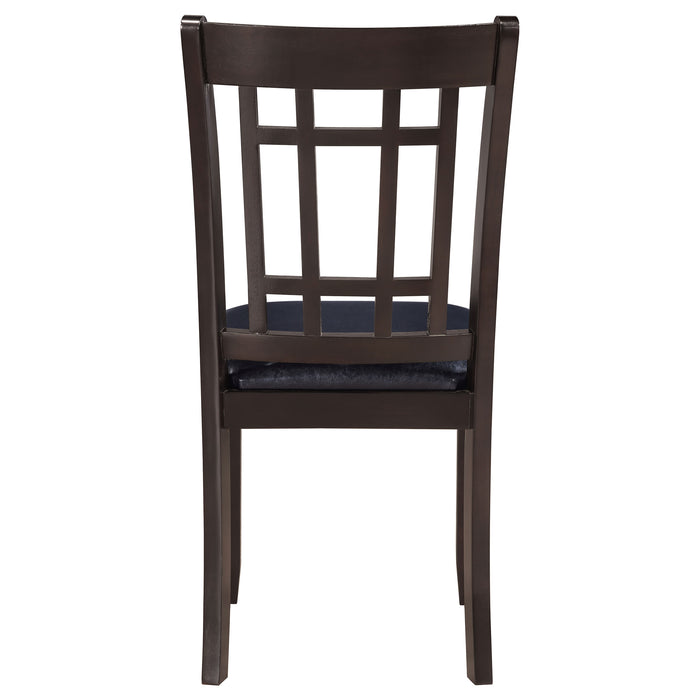 Lavon Wood Dining Side Chair Black and Espresso (Set of 2)