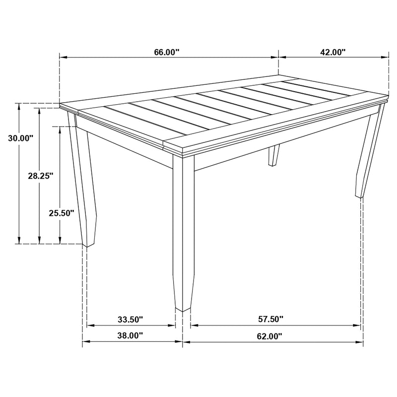 Dalila 5-piece Rectangular Dining Table Set Dark Grey