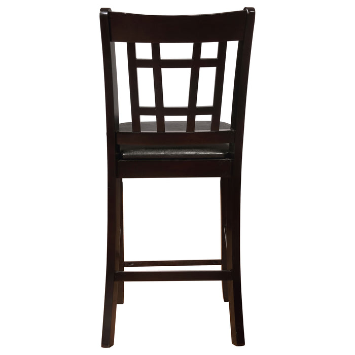 Lavon Wood Counter Height Dining Chair Black and Espresso (Set of 2)