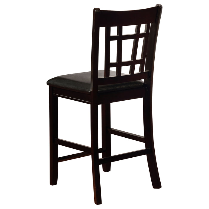 Lavon Wood Counter Height Dining Chair Black and Espresso (Set of 2)