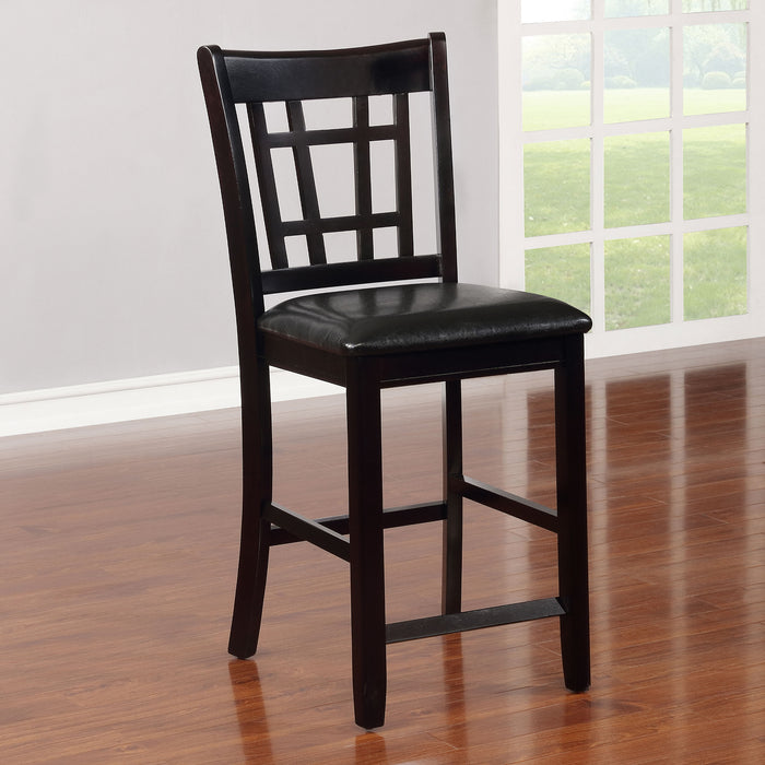 Lavon Wood Counter Height Dining Chair Black and Espresso (Set of 2)