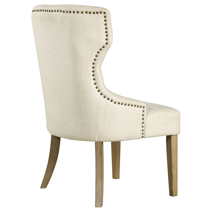 Baney Fabric Upholstered Dining Side Chair Beige and Rustic Grey