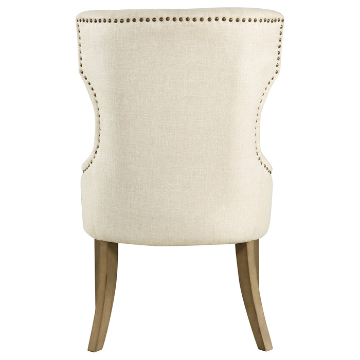 Baney Fabric Upholstered Dining Side Chair Beige and Rustic Grey