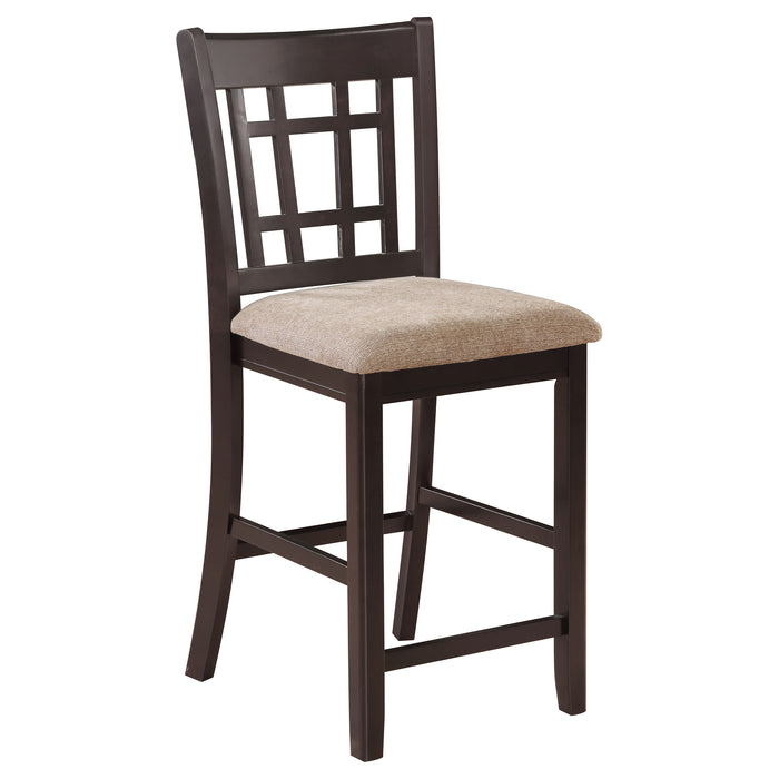 Lavon Wood Counter Height Dining Chair Tan and Espresso (Set of 2)