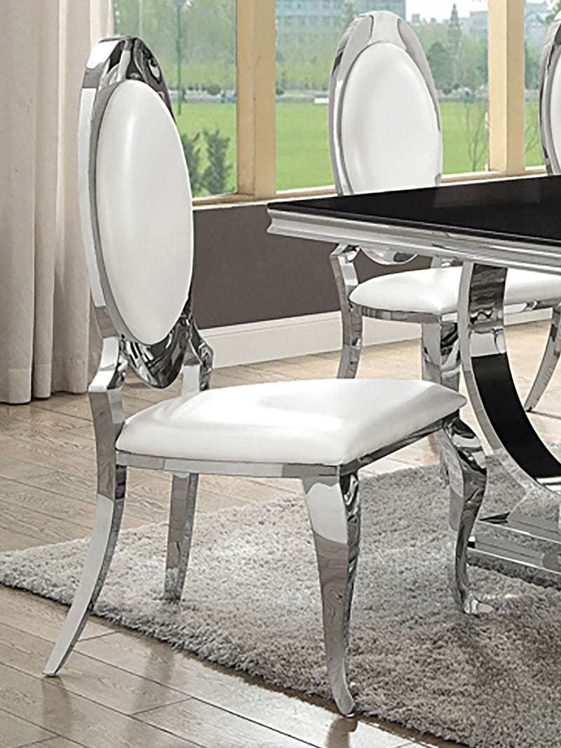 Antoine Upholstered Dining Chair Cream White (Set of 2)