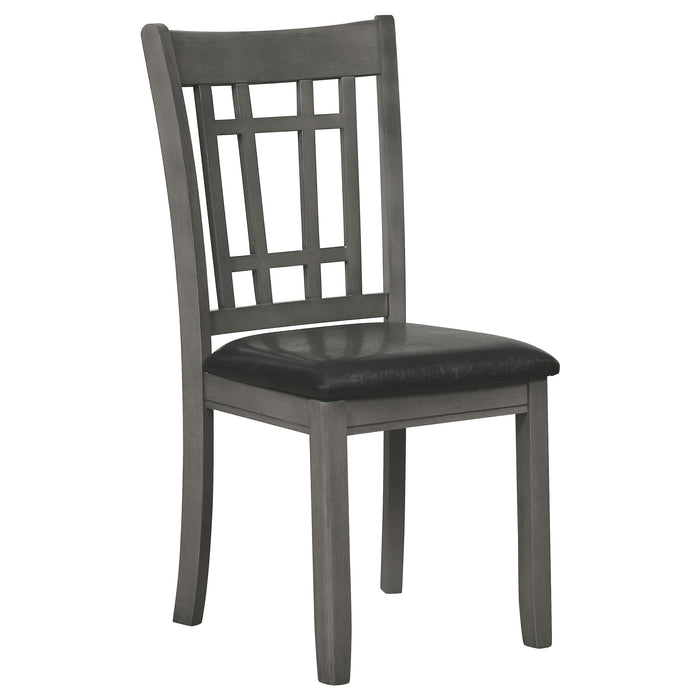 Lavon Wood Dining Side Chair Black and  Medium Grey (Set of 2)