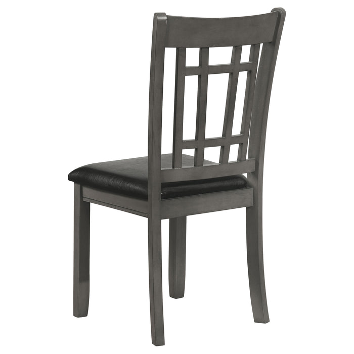 Lavon Wood Dining Side Chair Black and  Medium Grey (Set of 2)