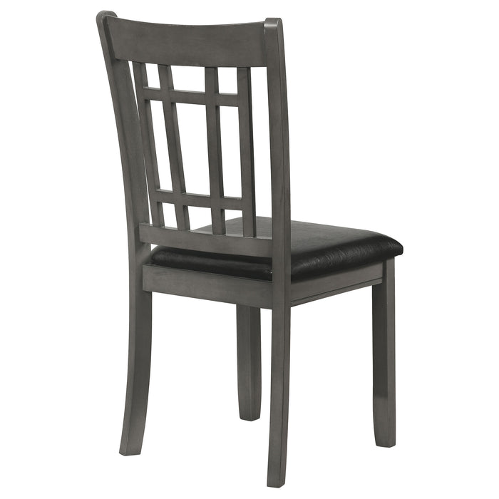 Lavon Wood Dining Side Chair Black and  Medium Grey (Set of 2)