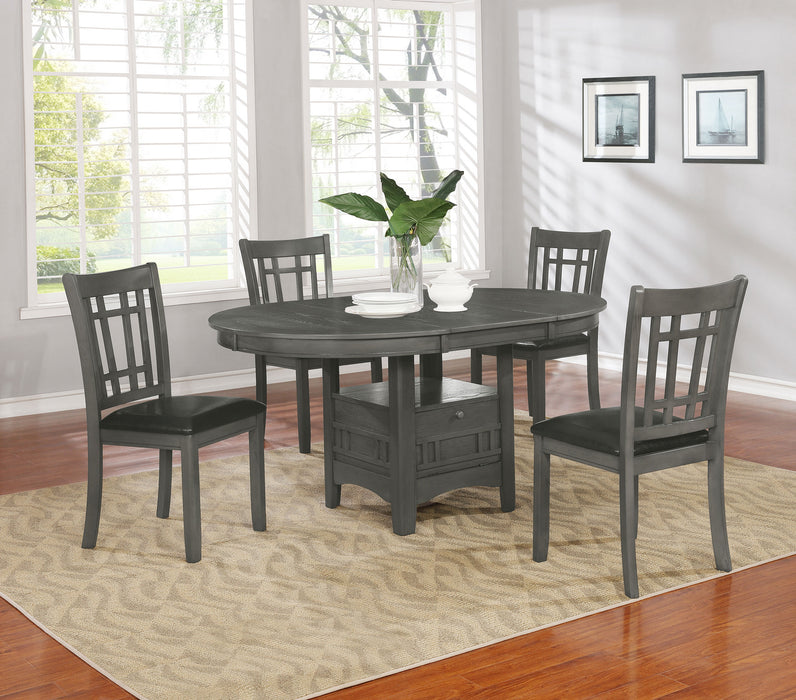 Lavon Wood Dining Side Chair Black and  Medium Grey (Set of 2)