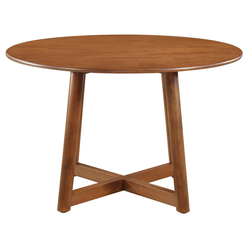 Dinah Round 47-inch Solid Wood Dining Table Walnut