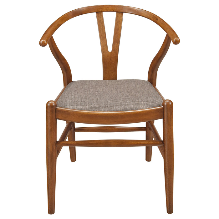 Dinah 5-piece Round Solid Wood Dining Set Walnut