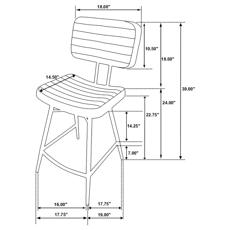 Partridge 5-piece Counter Dining Set Sheesham and Espresso