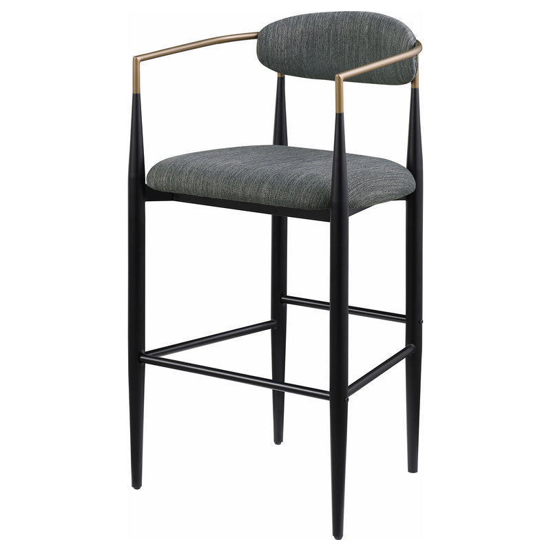 Tina Fabric Upholstered Bar Chair Grey (Set of 2)