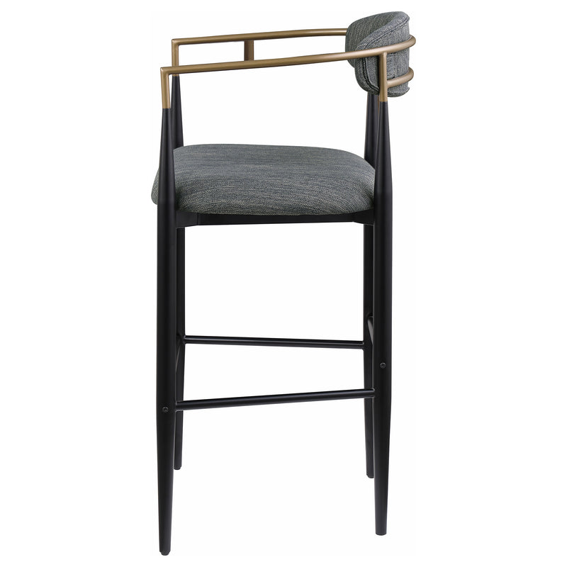Tina Fabric Upholstered Bar Chair Grey (Set of 2)