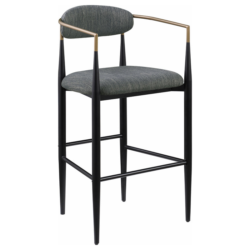 Tina Fabric Upholstered Bar Chair Grey (Set of 2)