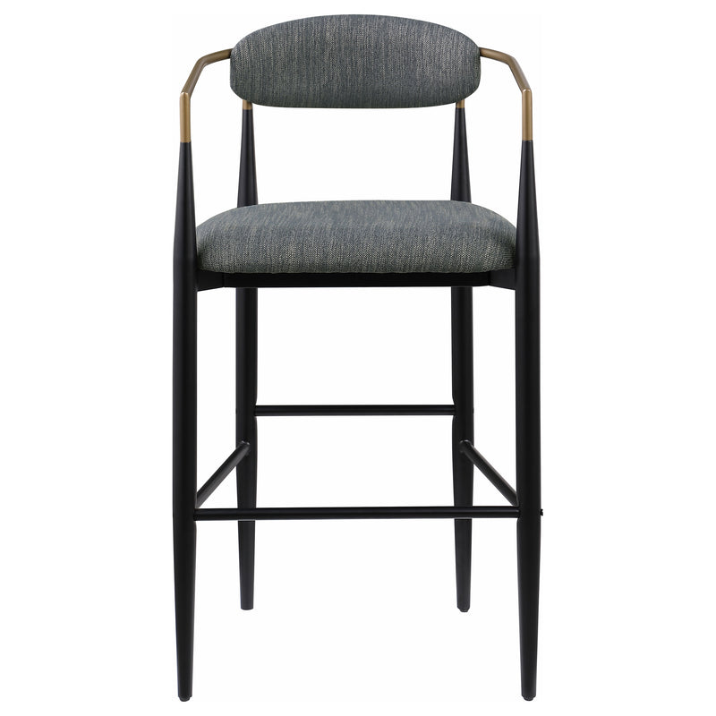 Tina Fabric Upholstered Bar Chair Grey (Set of 2)