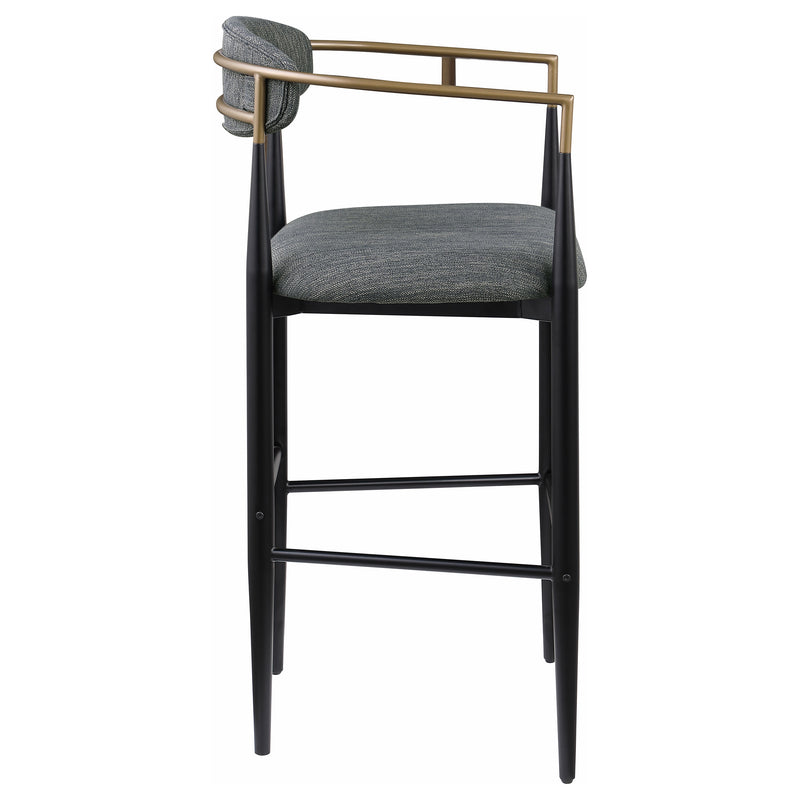 Tina Fabric Upholstered Bar Chair Grey (Set of 2)