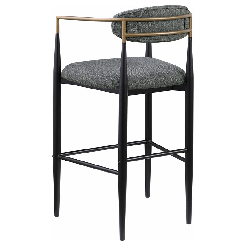 Tina Fabric Upholstered Bar Chair Grey (Set of 2)