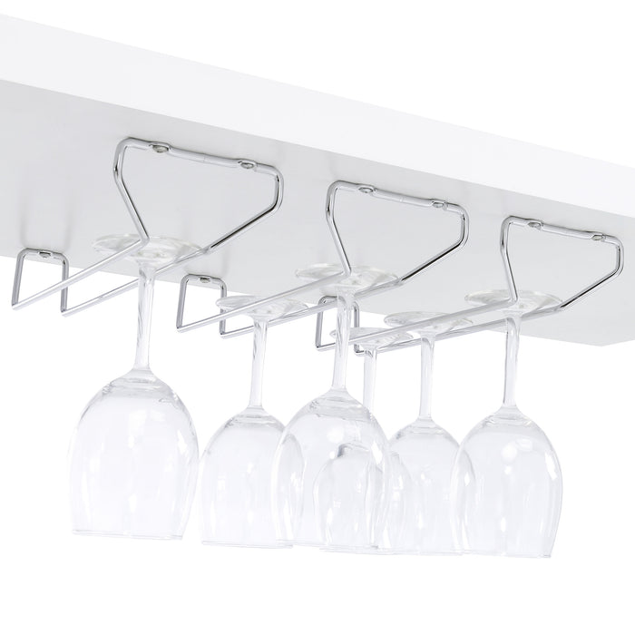 Risley 2-door Circular LED Wine Cabinet White High Gloss