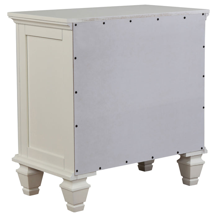 Sandy Beach 5-piece Queen Bedroom Set Cream White