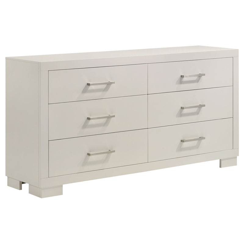 Jessica 4-piece Eastern King LED Bedroom Set Snow White