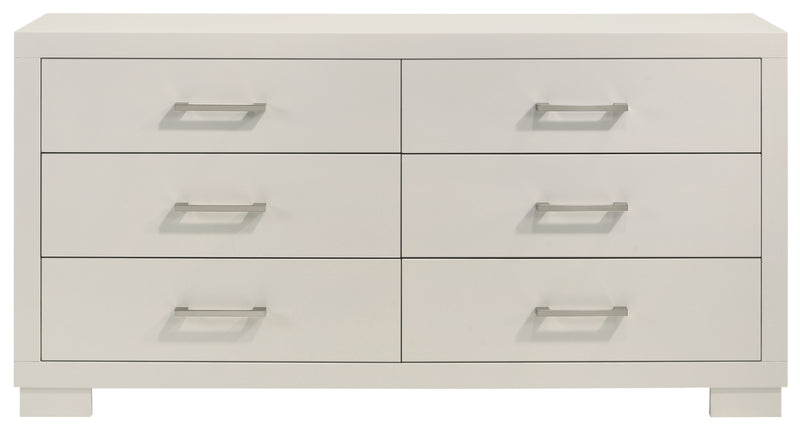 Jessica 6-piece Queen LED Bedroom Set Snow White