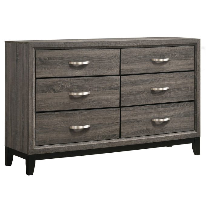 Watson Four-piece Full Bedroom Set Grey Oak