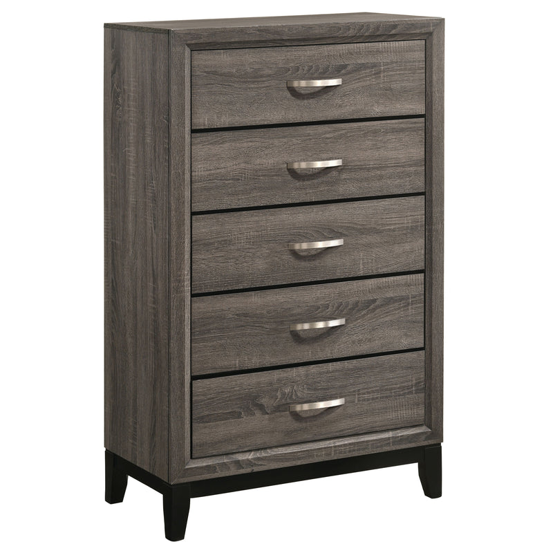 Watson Five-piece Eastern King Bedroom Set Grey Oak