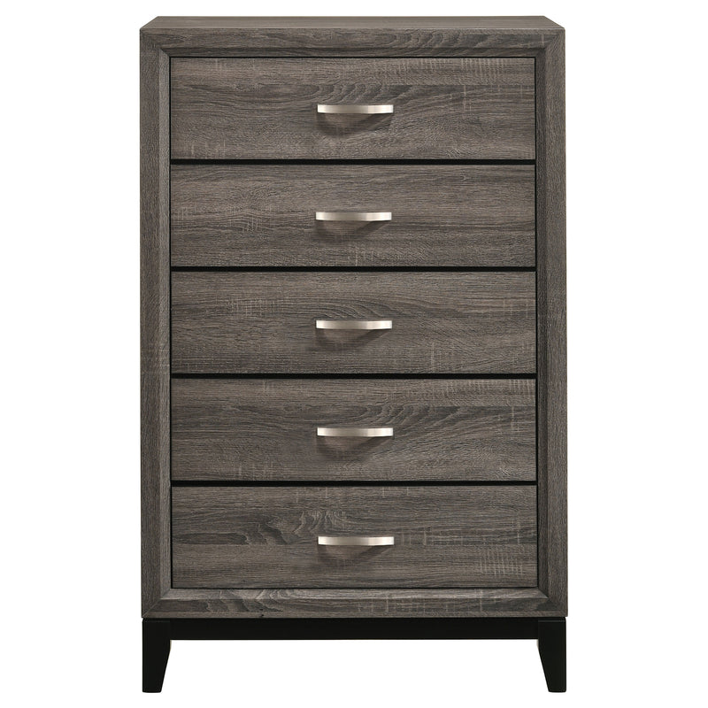 Watson Five-piece Eastern King Bedroom Set Grey Oak