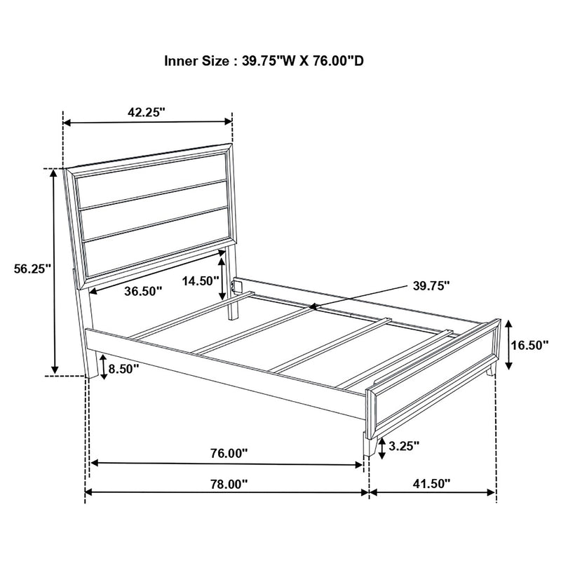 Watson Four-piece Twin Bedroom Set Grey Oak