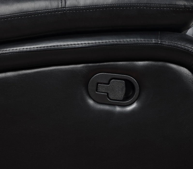 Camila 3-piece Upholstered Reclining Sofa Set Black