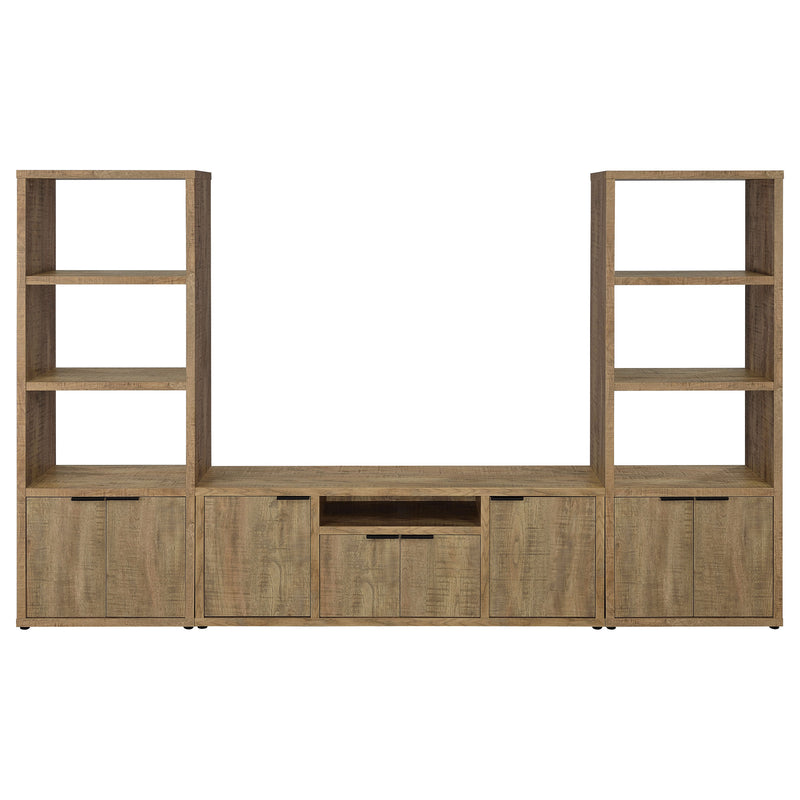Tabby 3-shelf Engineered Wood Media Tower Mango