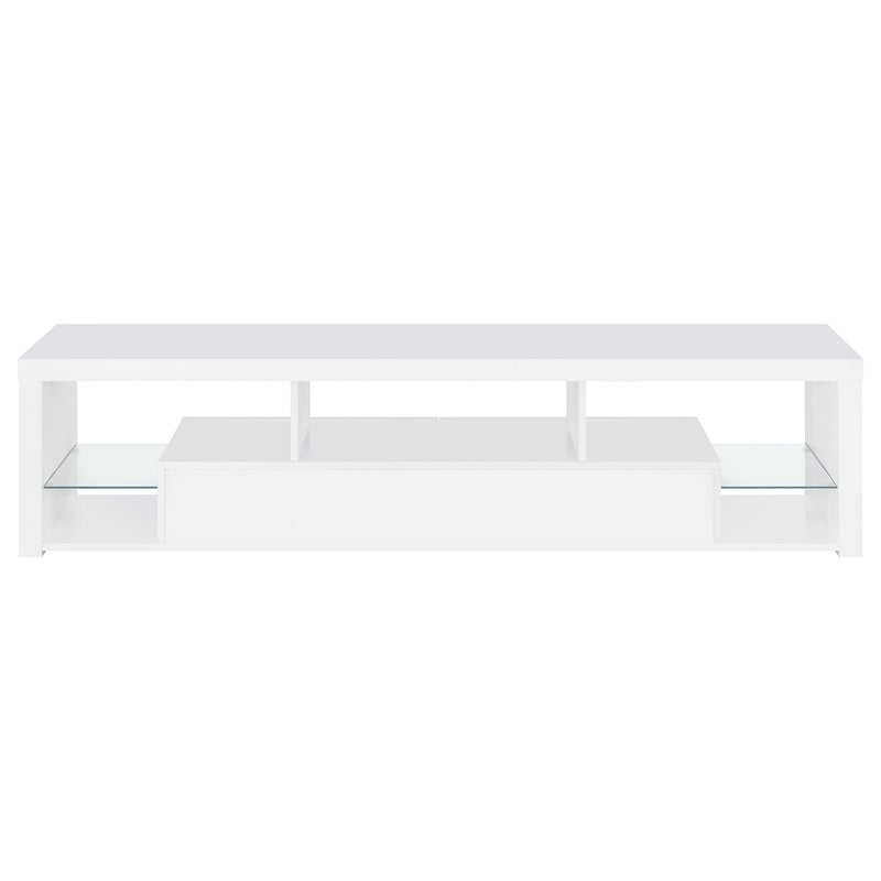 Jude 2-drawer Engineered Wood 71-inch TV Stand High Gloss White