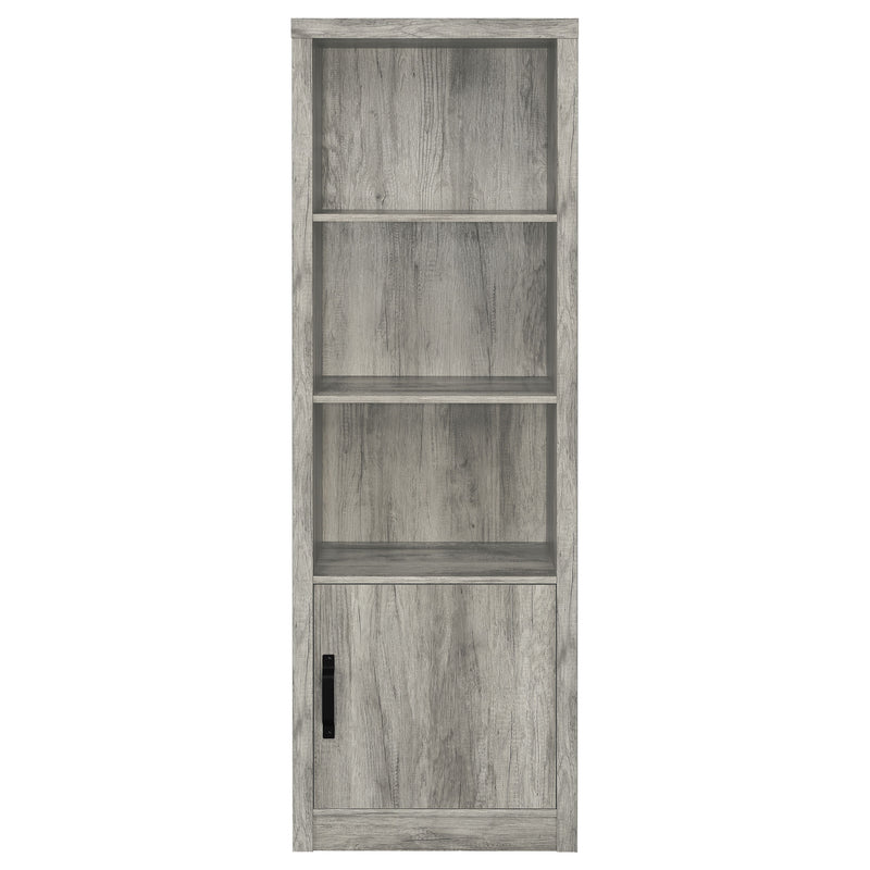Burke 4-shelf Engineered Wood Media Tower Grey Driftwood