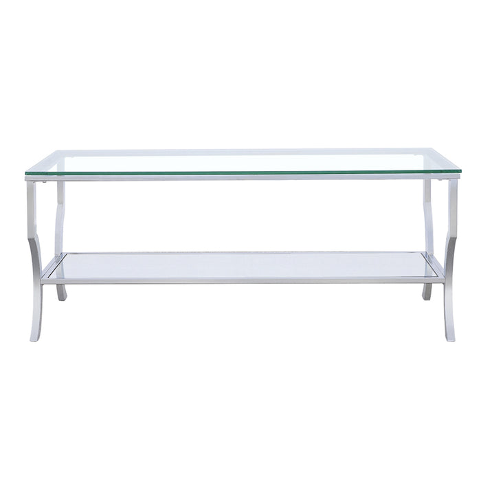 Saide Rectangular Glass Top Coffee Table Chrome