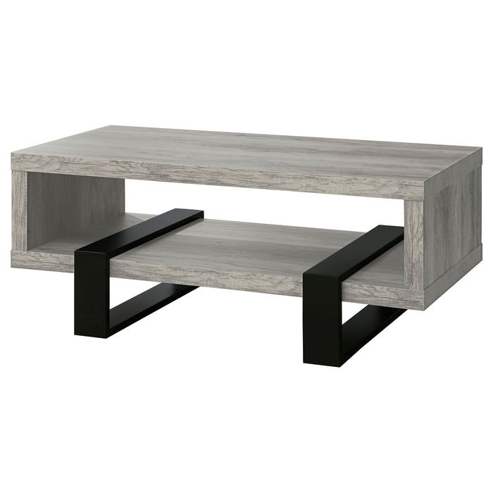 Dinard Engineered Wood Cocktail Coffee Table Grey Driftwood