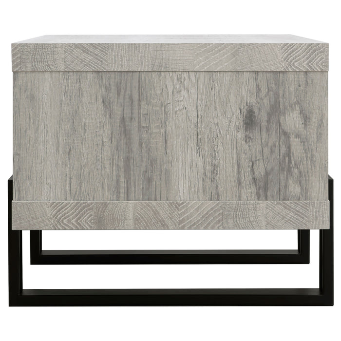 Dinard Engineered Wood Cocktail Coffee Table Grey Driftwood