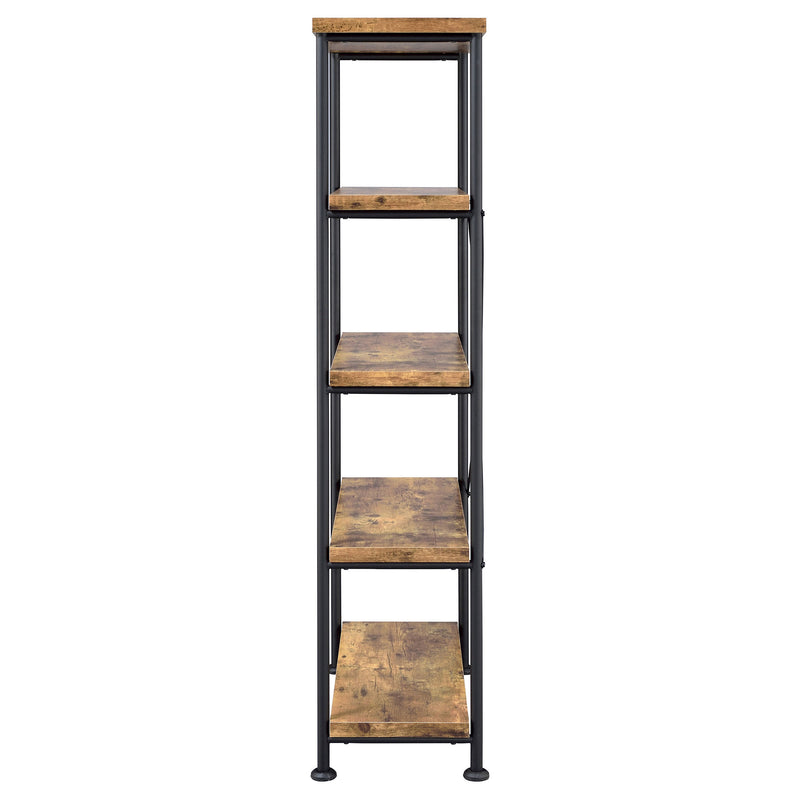Analiese 63-inch 4-shelf Bookshelf Rustic Nutmeg