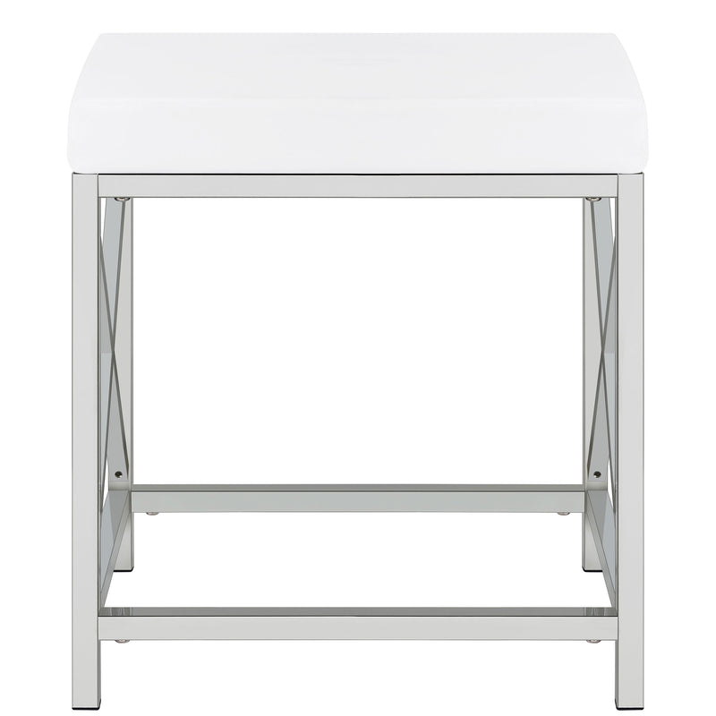 Eliza Vanity Set with Lighting & Stool White and Chrome