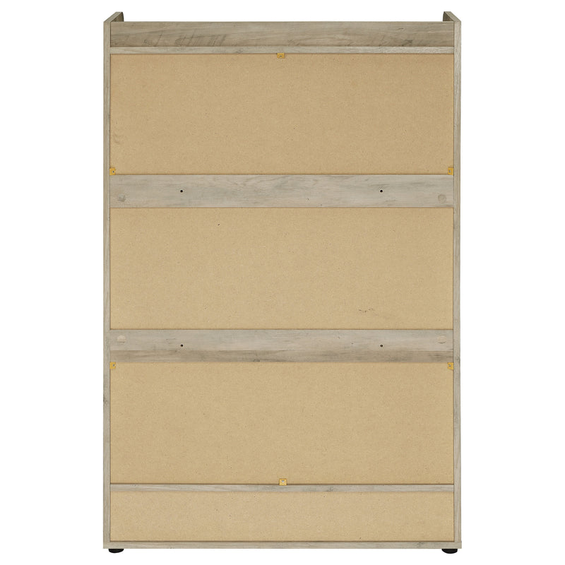 Denia 3-tier Engineered Wood Shoe Cabinet Grey