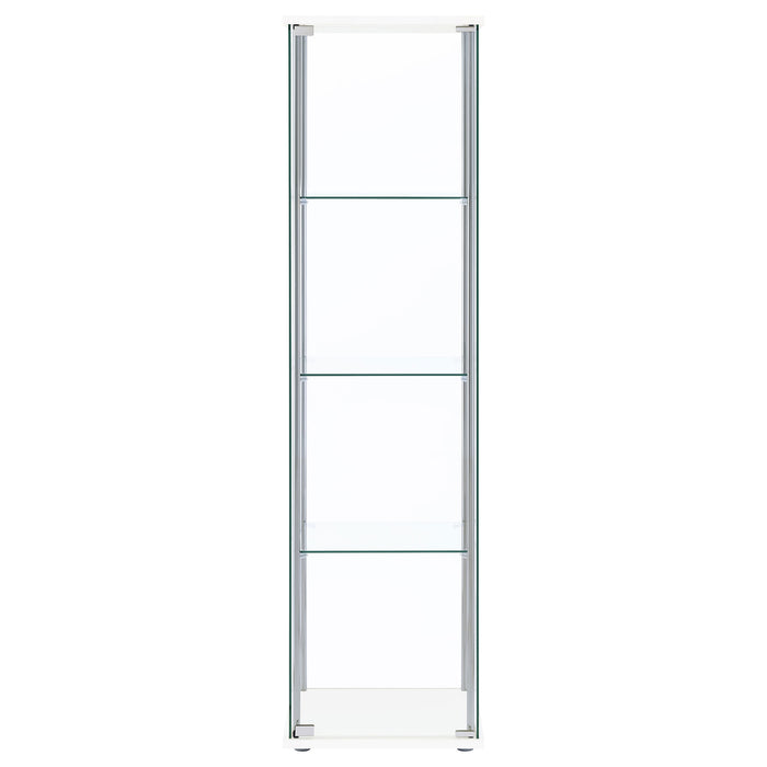 Bellatrix 3-shelf Clear Glass Curio Cabinet White